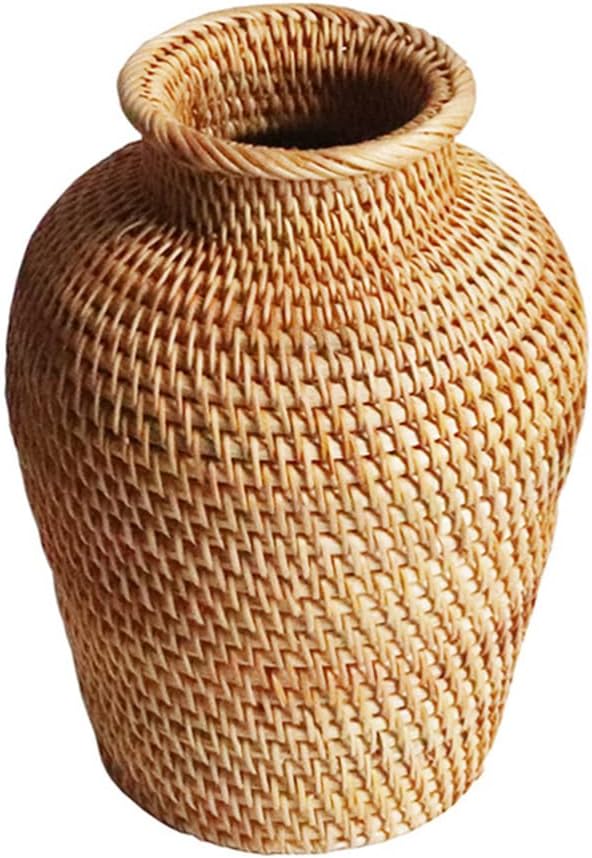 rattan grandmillennial vase